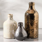 Ceramic Vase Set of 3 | Decorative Vases Home Decor | Flower Pampass Boho Modern Neutral Vase for Living Room, Table, Mantel, Entryway, Bookshelf, Kitchen, Bedroom, Bathroom - Multicolor