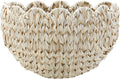 Wicker Wall Basket,Scalloped Hanging Wall Basket for Storage and Organizing,Wicker Decorative Storage Baskets for Flower,Magazine,Nursery,Front Door,Bathroom Boho Decor