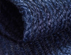 Unique Loom Braided Jute Collection Area Rug - Dhaka (2' x 3' 1" Rectangle, Navy Blue)