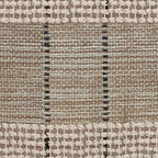 SIMPLIHOME Elmer Square Pouf - 18 inch Wide Handwoven Jute and Cotton Ottoman in Natural and Grey, Contemporary Footstool or Extra Seating for Living Room, Bedroom, or Kids Room, Assembled
