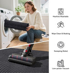 2x3 ft Indoor Door Mat Entryway Rug Non Slip Boho Woven Washable Small Area Rugs Runner, Front Entry Rug Entrance Doormat for Hall Porch Bathroom Kitchen Bedroom, Easy Clean, Black 24"x36"