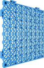 VEVOR Interlocking Tile 50PCS Blue, Drainage Tiles 12" x 12" Splicing, Soft PVC Interlocking Drainage Floor Tiles, Non-Slip Drainage Holes for Restroom, Bathroom, Kitchen, Pool, Wet Areas