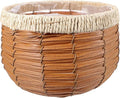 GANAZONO Indoor Flower Pots Woven Flower Basket Rattan Straw Weaving Basket Plant Pots Cover Plant Pot Container Farmhouse Planter Seagrass Planter L