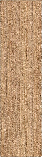 Unique Loom Braided Jute Collection Area Rug - Dhaka (2' 7" x 10' Runner, Natural)