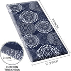 LuxStep Kitchen Mat Waterproof Kitchen Rugs for Floor Cushioned Anti-Fatigue Mat Non-Slip Standing Desk Mat Comfort Floor Mats for House Sink Office 17.3" x 39" Blue
