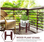 Wooden Flowerpot Stand Plant Stand Boho Decor Solid Wood Pot Rack for Display