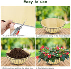 12x80 Inch Fabric Planter Liner Roll Non Woven Plant Felt Liner Roll Beige Coco Liners Roll Alternative Coconut Basket Liner Roll Replacement Easy to Cut for Planter Hanging Flower Basket Window Box