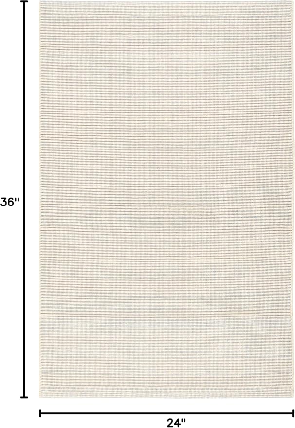 Dash and Albert Haverhill Cotton Area Rug - 2' x 3' French Blue Solid Handwoven Accent Rug - Durable, High Traffic Areas Hallway, Living Room, Stairs, Bedroom