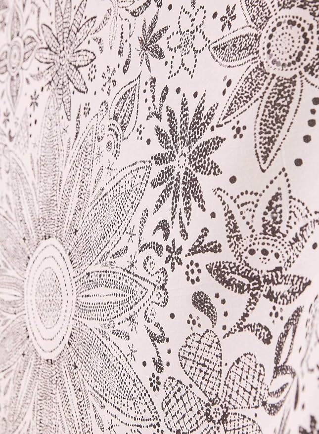 Neasow Bohemian Tapestry Wall Hanging, Beige White Floral Tapestry with Dotted Daisy Medallion Print Bedroom Boho Hippie Home Decor, 36×48 inches