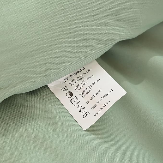 ROSGONIA Oversized King Comforter Sage Green, 3pcs(1 Boho Comforter & 2 Pillowcases), Lightweight Oversized King Size Comforter Sets Bedding Blanket