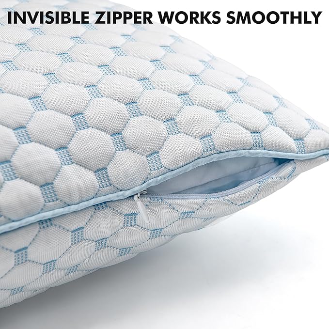 MIULEE 20x20 Pillow Inserts, Memory Foam Cooling Set of 2 Decorative Throw Pillows,Adjustable Premium Stuffer for Sofa Couch Bed and Living Room