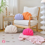 Ivory Seashell Throw Pillows, Shell Shaped Throw Pillows, 13 Inch Soft Home Decorative Pillow Plush Cushion for Bed Couch Living Sofa Room Decor Accent Throw Pillow