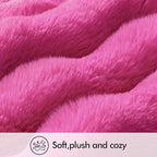 MIULEE Faux Fur Pillow Covers Thick Soft Plush Throw Pillows Luxury Spring Valentines Day Home Decor for Couch Bed Bedroom Living Room Sofa,20x20 Inch Pack of 2 Hot Pink