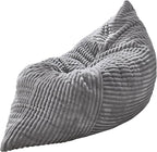 Hobestluk 3 in 1 Bean Bag Chair Giant Bean Bag Chairs Convertible Bean Bag Floor Cushion with Machine Washable Cover, Beanbag Chairs for Adult (Grey)