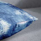 Britimes Throw Pillow Covers Modern Home Art Decor, 18 x 18 Inches Set of 2 Abstract Oil Painting Pillowcases for Bedroom, Living Room, Cushion Couch Sofa, Abstract White Blue