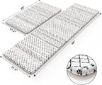 KIMODE Kitchen Mats 2PCS,Anti Fatigue Geometric Kitchen Rugs,Non Slip Waterproof Kitchen Mats for Floor,Cushioned Comfort Foam Standing Desk Mat for Home, Office, Sink,Laundry,Black and White