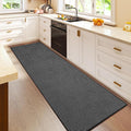 2x6 ft Kitchen Runner Rug Mat Non Slip Boho Woven Hallway Runner Washable, Soft Long Entryway Laundry Hall Floor Runners Rugs Carpet for Indoor Backdoor Bedroom Kitchen Living Room, Black