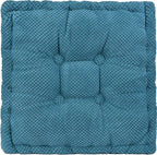 ChezMax Floor Pillow & Cushion, Large Meditation Chair Cushions, Thick Square Seat Pad, Soft Tufted Seating Pouf for Indoor/Outdoor Yoga Bench Rocking Chair Room Tatami Sofa, Royal Blue 20"x20"