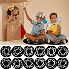 Tinideya 12 Pcs Kids Carpet Circle Seats for Class 16 Inch Round Classroom Rug Floor Cushions Soft First Day of School Educational Mat Non Slip Back to School Learning Playing Areas(Abstract)