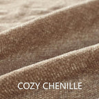 Chenille Throw Blanket for Couch 50"X 60", Soft Cozy Throws with Fringe Tassel for Bed Sofa Chair Cover, Lightweight Knitted Decorative Boho Blankets for Living Room, Taupe