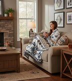 Aipon Boho Aztec Throw Blanket 50"x 60", Western Indian Native American Blanket Southwestern Decor, White Brown Soft Cozy Lightweight Throws Blankets Gifts for Women Men Couch Bed Sofa Chair