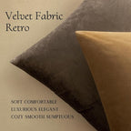 MIULEE Velvet Throw Pillow Covers 20x20 Inch, Pack of 2 - Chocolate, Super Soft Decorative Square Cushion Cases Modern Luxury Home Decor for Sofa,Couch,Bed,Chair