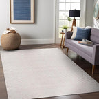 Beverly Rug Easy Jute Off White Rug 4x6 Solid Washable Durable Outdoor Indoor Area Rugs for Living Dining Room Patio Office Stain Resistant Non Shedding Casual Indoor Outside Carpet (4 x 6 Off-White)