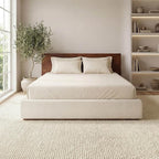 Bedsure 3x5 Faux Wool Area Rugs for Living Room, Machine Washable Carpet, Non-Slip Backing, Pet Friendly Throw Rug for Bedroom Dining Room, Cream