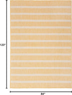 Nourison Home Positano Yellow Ivory 7' x 10' Area Rug - Easy Clean, Non Shedding, Bed Room, Living Room, Dining Room, Kitchen (7' x 10')