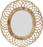 Creative Co-Op Oval Woven Bamboo Wall Mirror