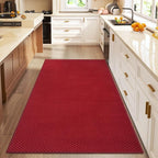 3x5 ft Area Rug Entryway Runner Rug Non Slip Washable, Boho Woven Kitchen Runner Rugs Door Mat Entry Rugs Carpet for Indoor Foyer Backdoor Hallway Floor Bedroom Living Room, Red