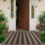 Striped Easy Jute Rug 3x5 Outdoor Rug Washable Rugs for Living Room Bedroom Non Slip Neutral Farmhouse Indoor Outdoor Carpet for Backyard Patio Office