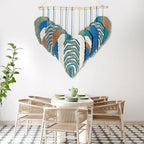 Amestrina Boho Tapestry for Bedroom, Boho Wall Decor for Bedroom, Large Wall Art for Living Room, Macrame Wall Hanging，Wall Tapestry for Living Room (Green)