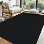 EARTHALL Washable Area Rug 4x6 Ft Non Slip Rugs for Entryway Braided Rubber Backed Bedroom Carpet Cotton Entry Rug Woven Floor Carpets for Bedroom Dining Room Living Room, Black