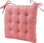 HLOVME Corduroy Chair Cushion with Ties Ultra Soft Warm Floor Cushion for Kids Reading Nook Comfortable Square Seat Cushion for Adult 15.7”x15.7”, Cosmos