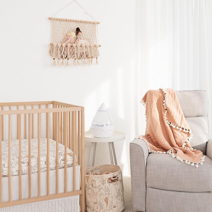 Crane Baby 6-Layer Quilt Muslin Swaddle Blanket, Soft Cotton Lightweight Nursery and Stroller Blanket for Baby Boys & Girls, Copper, 30 X 40