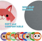 10 Pcs Kids Carpet Circle Seats 16" Kids Classroom Rug Floor Cushions Round Soft Warm Floor Rug Mat for Classroom, Home School Story Time, Group Activity Educational Learning Playing Areas (10)