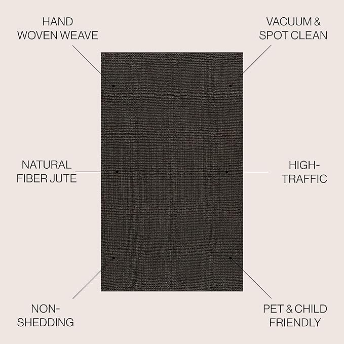 JONATHAN Y Pata Hand Woven Chunky Jute Brown Indoor Area Rug, 8x10, Bohemian, Rustic, Cottage, Easy-Cleaning for Living Room, Bedroom, Kitchen, Non-Shedding (NRF102G-8)