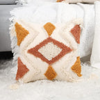 Merrycolor Boho Throw Pillow Covers 20x20 with Tassels, Decorative Pillow Covers Woven Tufted Bohemian Pillow Covers for Couch Sofa Bedroom Living Room