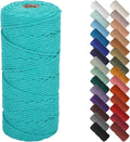 NOANTA Turquoise Macrame Cord 3mm x 109yards, Colored Macrame Rope, Cotton Rope Macrame Yarn, Colorful Cotton Craft Cord for Wall Hanging, Plant Hangers, Crafts, Knitting
