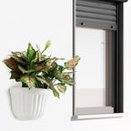 2 Pack White Plastic Wall Hanging Planters for Indoor Plants Wall Hanging Plant Holder with Drainage Hole Balcony Planters Railing Hanging Pot Fence Vertical Living Wall Mount Decor with Hooks