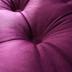 vctops Square Solid Color Velvet Seat Cushion with Handle Tufted Thicken Chair Pad Tatami Floor Pillow Cushion 16.5"x16.5"x4" Purple