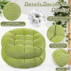 Jerify Floor Pillow Cushions Large Round Square Large Meditation Floor Pillow for Classroom Adult Meditation Picnic Party Seating Learning Daycare School(Round,Bright Green,2 Pcs)
