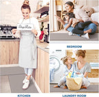 StepRite Kitchen Mats, 2PCS Kitchen Rugs, Cushioned Anti Fatigue Kitchen Mats for Floor, Non-Slip Standing Desk Mat, Waterproof Kitchen Rug Set for Kitchen, 20" x 32"+20" x 48"-0.47 inch Thick, Khaki
