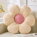 Flower Pillow, Ivory Throw Pillows Cute Daisy Decorative Pillow Cushion Seating Home Decorative for Bed, Sofa, Couch