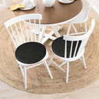Tromlycs Round Chair Seat Cushion Pad 14 inch for Circle Stool Chairs Non Slip Decorative Foam Cushion Pillow, 1 Piece, 14 x 14 inches, Black