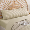 JELLYMONI Pillowcases Body Size Light Sand 1 Pack Boho Striped Bed Pillow Covers 20x54in Polyester Envelope Pillow Shams Tufted Bohemian Textured (Pillows are not Included)