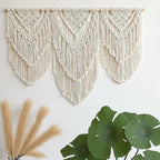 oiikain Large Handmade Boho Macrame Wall Hanging Tapestry - Chic Bohemian Woven Home Decor art for Living Room, Bedroom, and Wedding Parties(Double Layer,43''*32'')