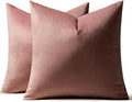 MIULEE 24x24 Inch Euro Sham Velvet Pillow Covers, Set of 2 Large Square Decorative Pillows -Jam Super Soft for King Bed, Sofa, Couch, Accent Chairs with Hidden Zipper