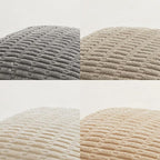 Fancy Homi 4 Packs Neutral Small Decorative Throw Pillow Covers 12x12 Inch for Living Room Couch Bed Sofa, Rustic Farmhouse Boho Home Decor, Soft Plush Striped Corduroy Square Cushion Case 30x30 cm